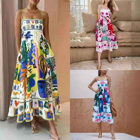 Vestido Dizi - Summer 2025 Estampado Cores Vibrantes