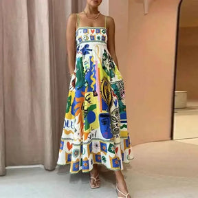 Vestido Dizi - Summer 2025 Estampado Cores Vibrantes